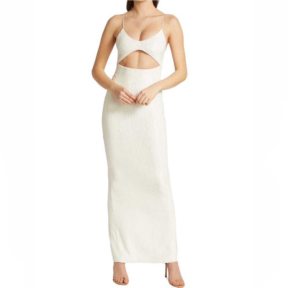 🔥Alice + Olivia Cut-Out Sequin Maxi Dress